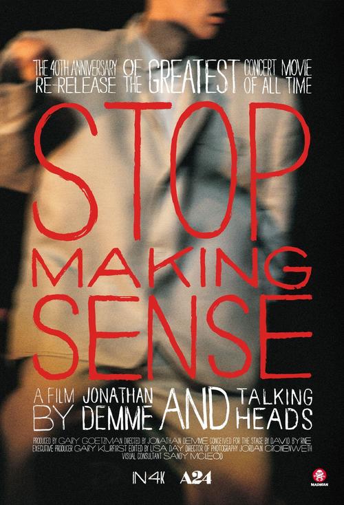 Movie poster for Stop Making Sense Remastered