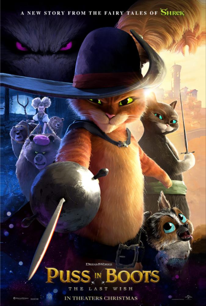 Puss in Boots: The Last Wish poster — coming soon to West Mall 7 Theatres in Sioux Falls